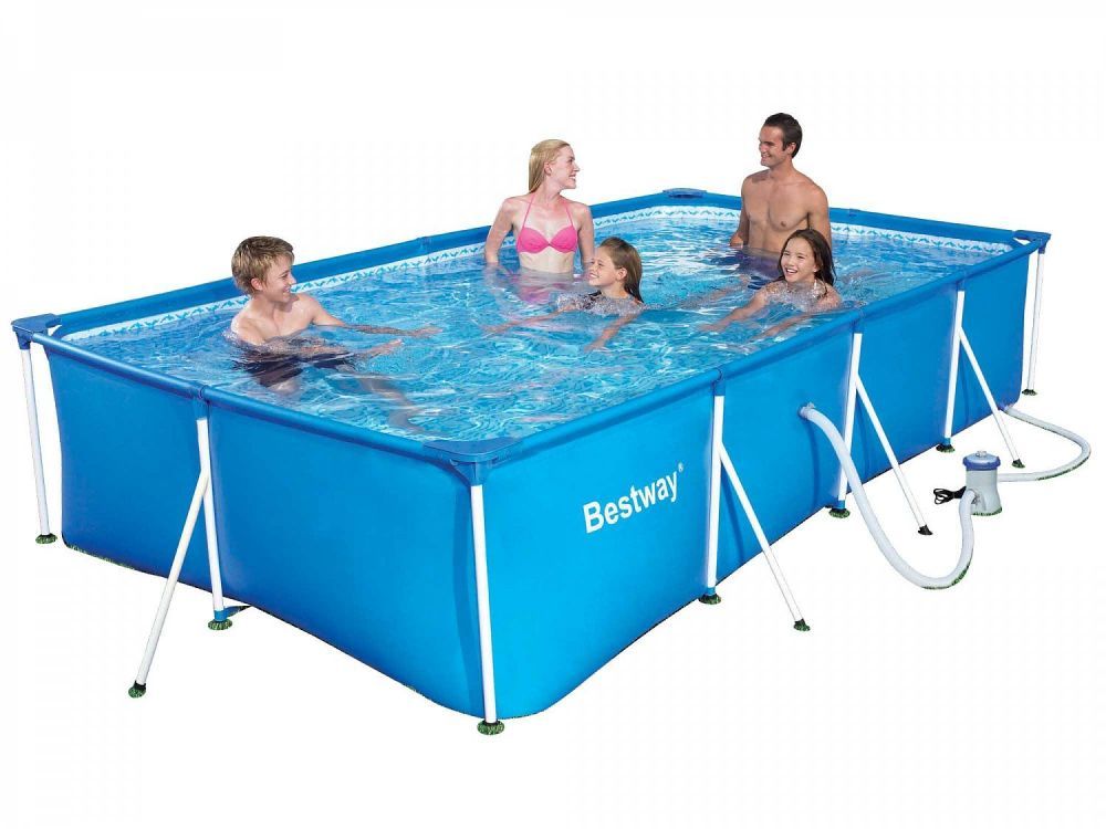Каркасный прямоугольный бассейн 400х211х81 см, 5700 л., фильтр-насос 1249 л/ч, Bestway, 56082 BW