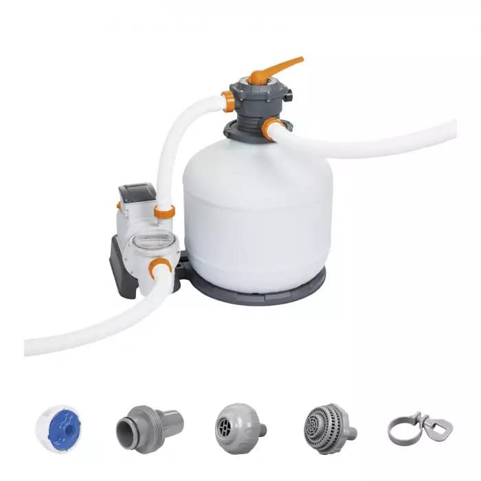 Песочный фильтр-насос 11355л/ч, резервуар для песка 36кг, фракция 0.45-0.85мм