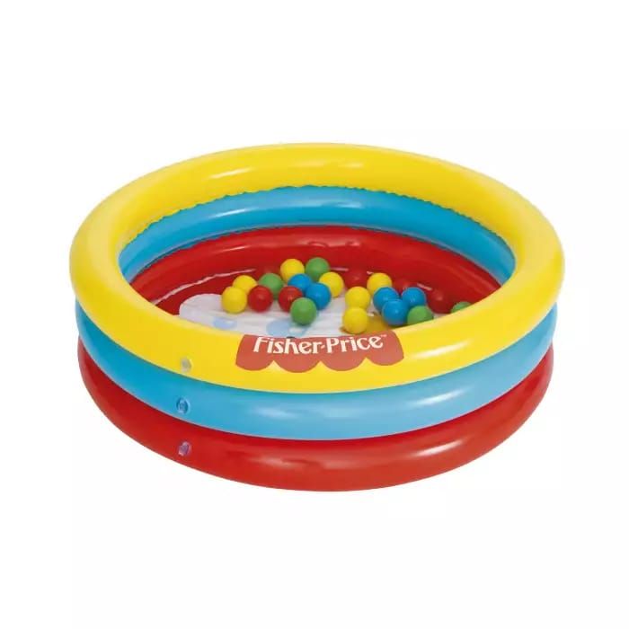 Детский надувной бассейн 91х25см "Fisher Price" с мячами (25шт), от 2 лет