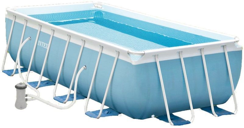 Каркасный бассейн Prism Frame 400х200х100см, 6836л, фил.-насос 2006л/ч, лестница, Intex, 28316