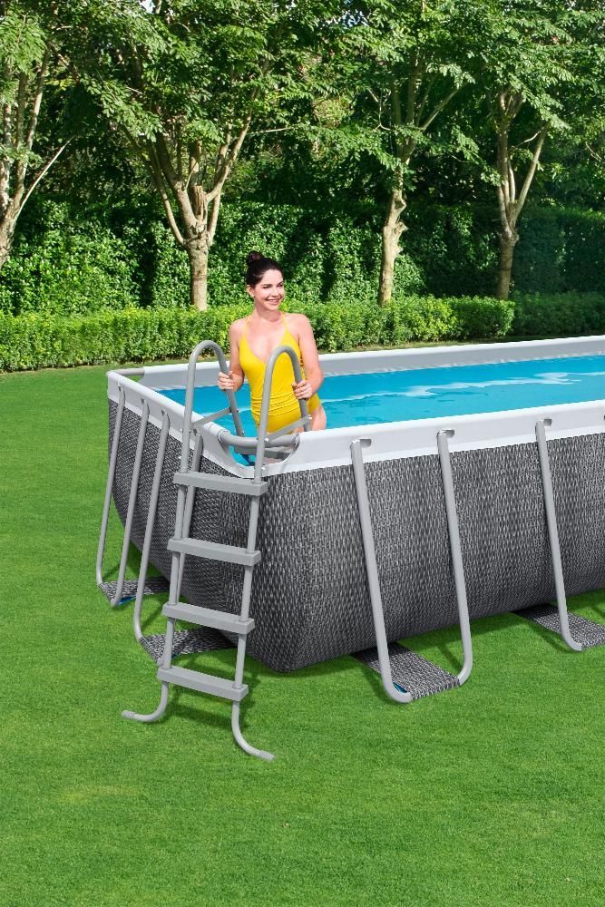 Каркасный бассейн Power Steel 549х274х122см, 14812л, фил.-насос 5678л/ч, лестница, тент, попл.-доз., Bestway, 56998 BW