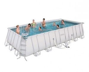 Каркасный прямоугольный бассейн 732х366х132 см, 30045 л, фильтр-насос 9463л/ч,тент, лестн, Bestway, 56229 BW