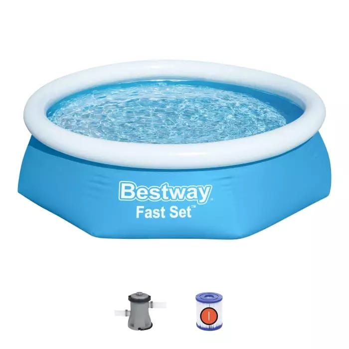 Бассейн Fast Set 244х61см, 1880л, фил.-насос 1249л/ч, Bestway, 57450 BW