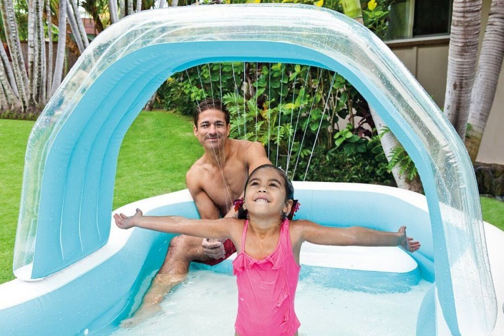 Детский надувной бассейн 310х188х130см, 700л, от 3 лет, с распылителем