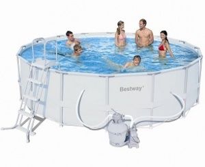 Каркасный бассейн, 549х132 см, 26000 л, тент, лестница., Bestway, 56464 BW