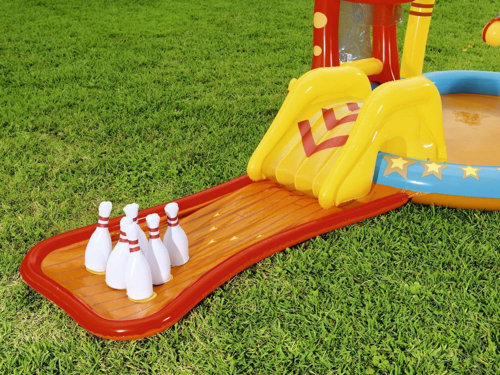 Игровой центр 435х213х117см "Маленькие чемпионы" с разбрыз., горкой и игрушками, 314л, от 2 лет