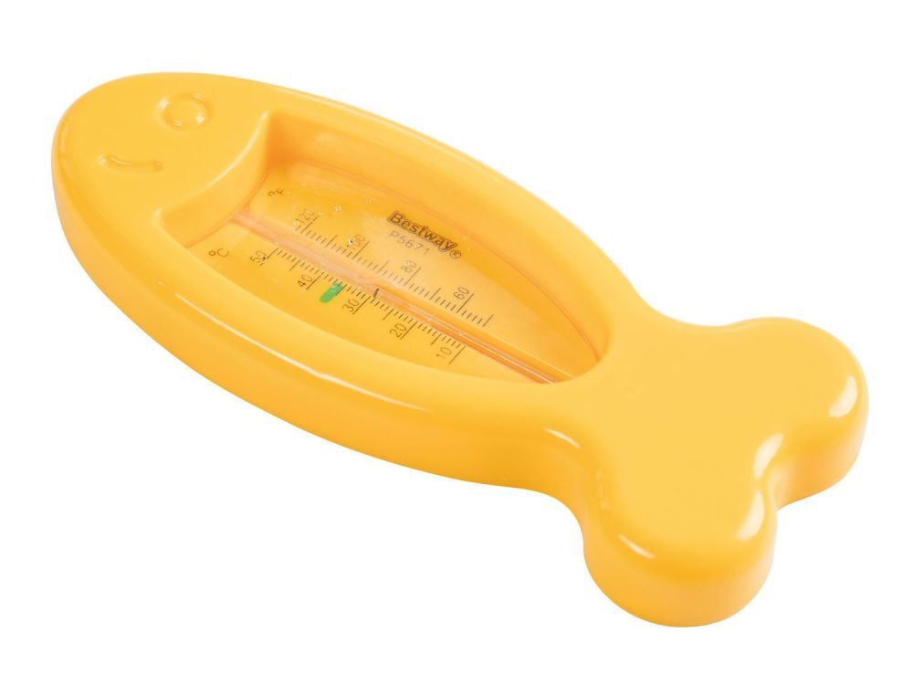 Надувная ванночка для купания 76х48х33см с надувным дном и градусником, до 2 лет