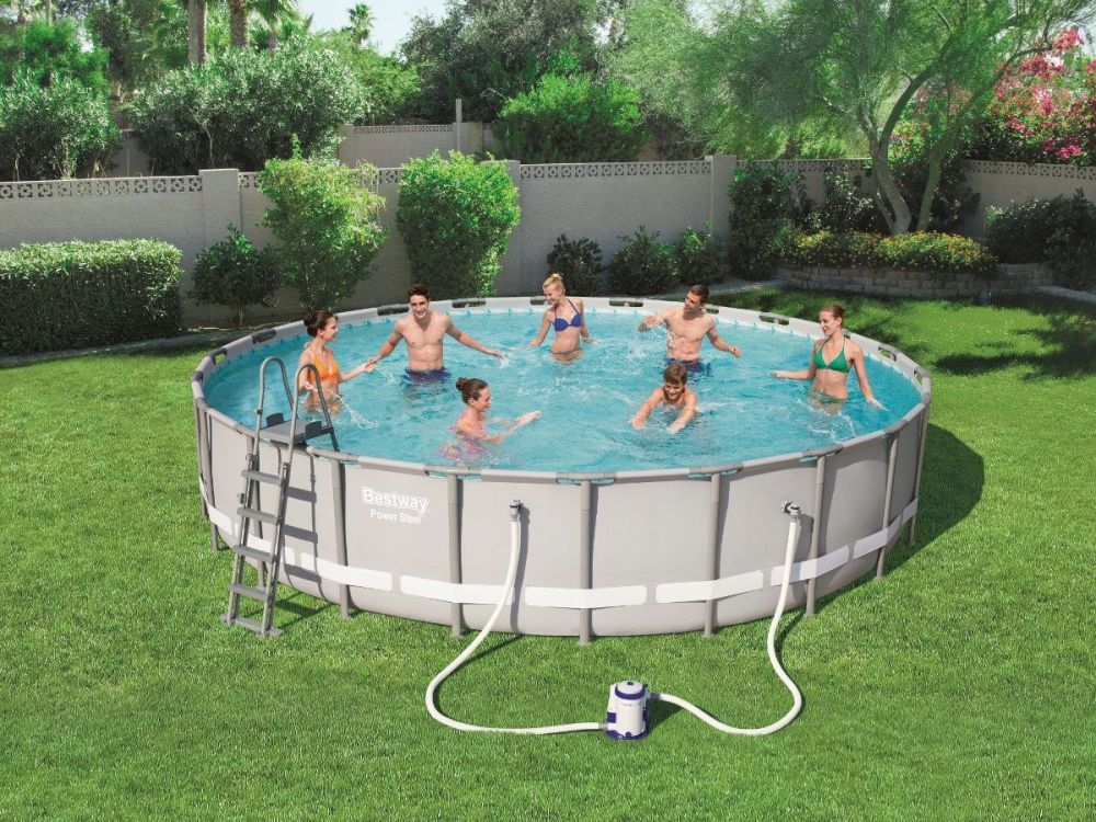 Каркасный бассейн 671х132см, 40377л, фильтр-насос 9463л/ч,тент, лестн, Bestway, 56705 BW