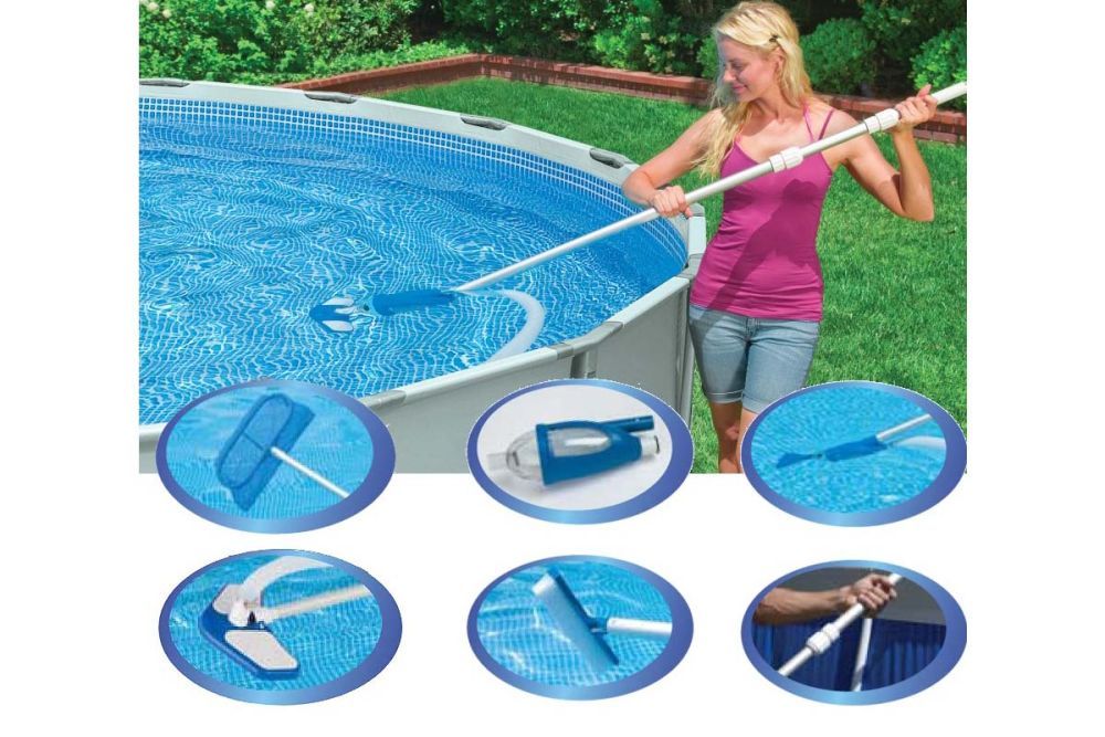 Набор для чистки бассейна от 549 см (ручка 279 см, сачок, пылесос, щетка, шланг)