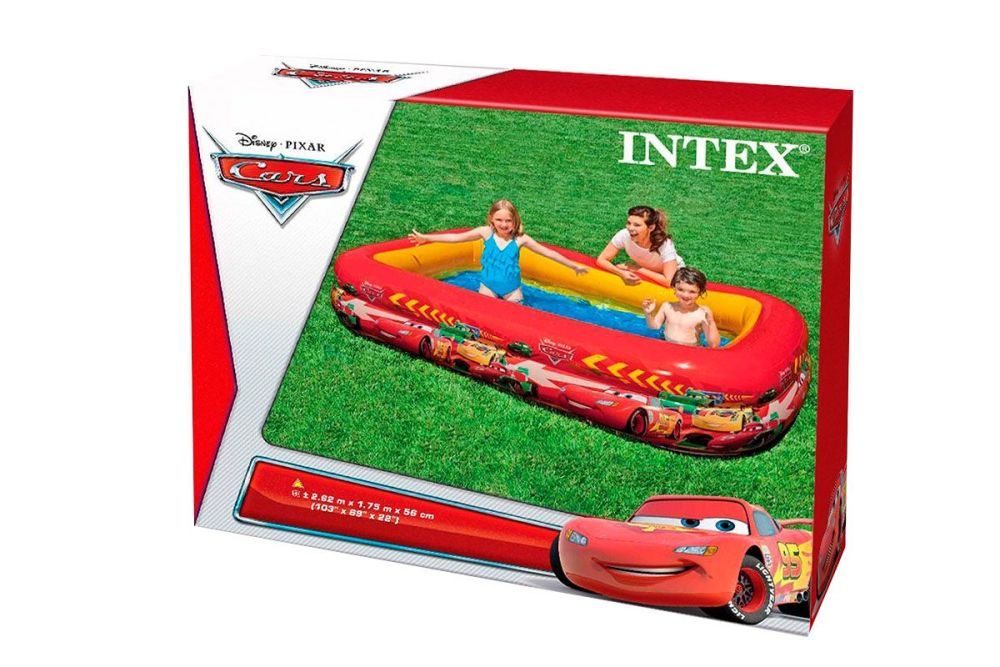 Детский надувной бассейн 262х175х56см "Тачки" 749л, от 6 лет