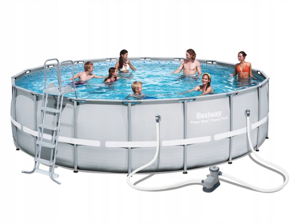 Каркасный бассейн 549х132см, 26000л, фил.-насос 5678л/ч, лестница, тент, Bestway, 56427 BW