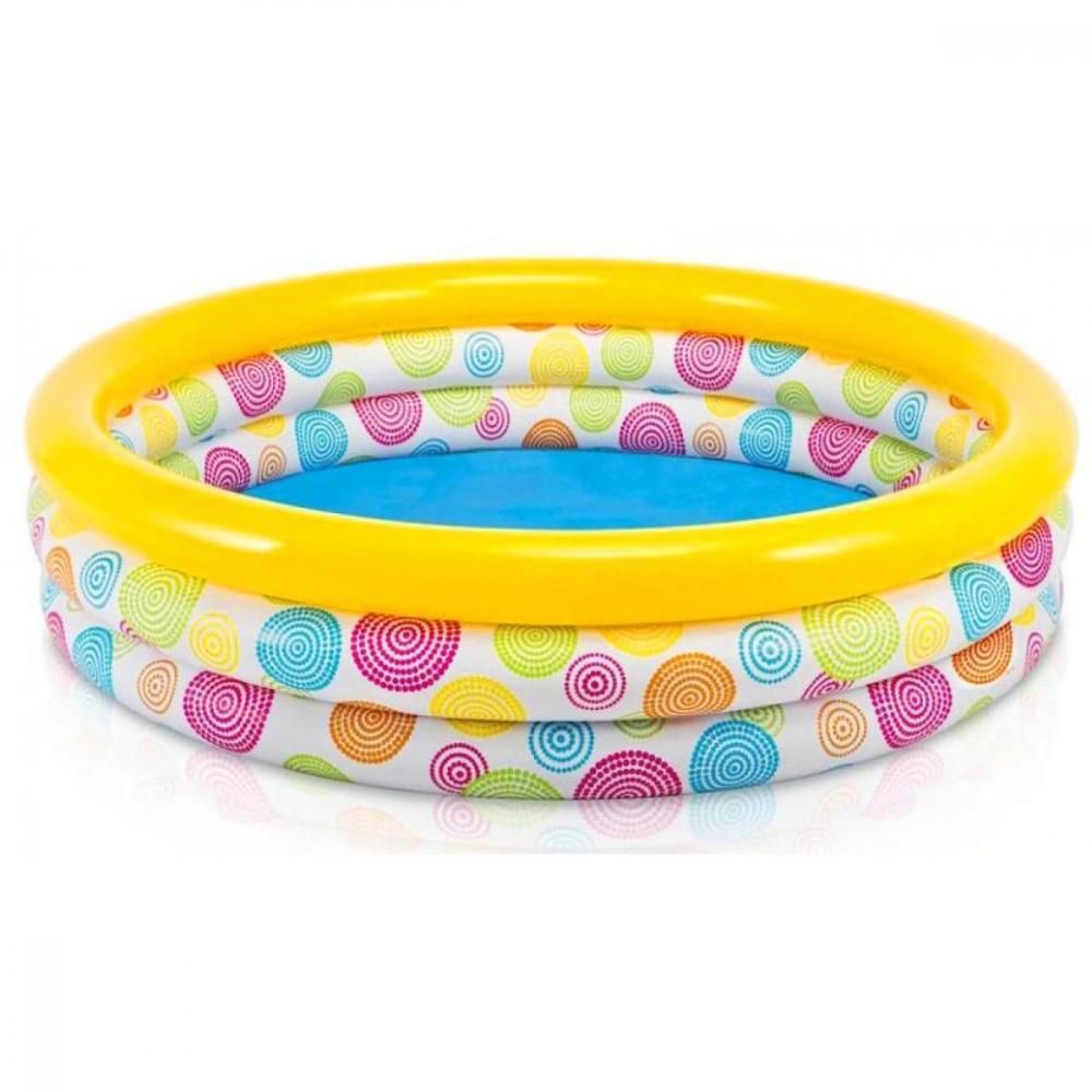 Детский надувной бассейн 114х25см "Геометрия" 132л, от 2 лет