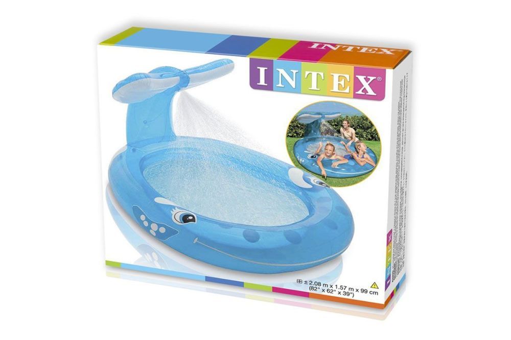 Детский надувной бассейн 208х163х99см "Кит" с распылителем, 269л, от 2 лет