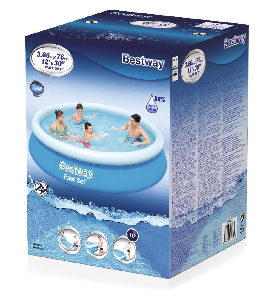 Бассейн Fast Set 366х76см, 5377л, Bestway, 57273 BW