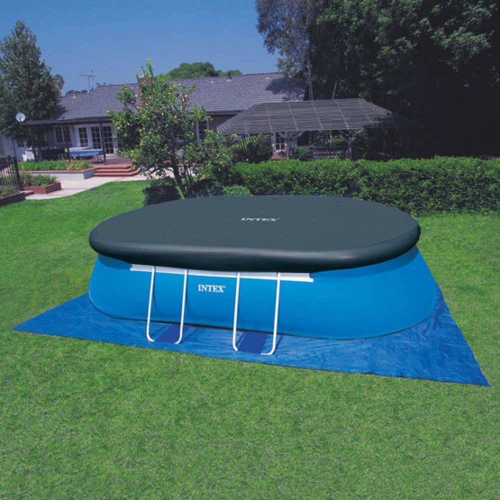 Бассейн овальный Oval Frame 549х305х107см, 10920л, фил.-насос 3785л\ч, лестница, тент, подстилка, Intex, 26192