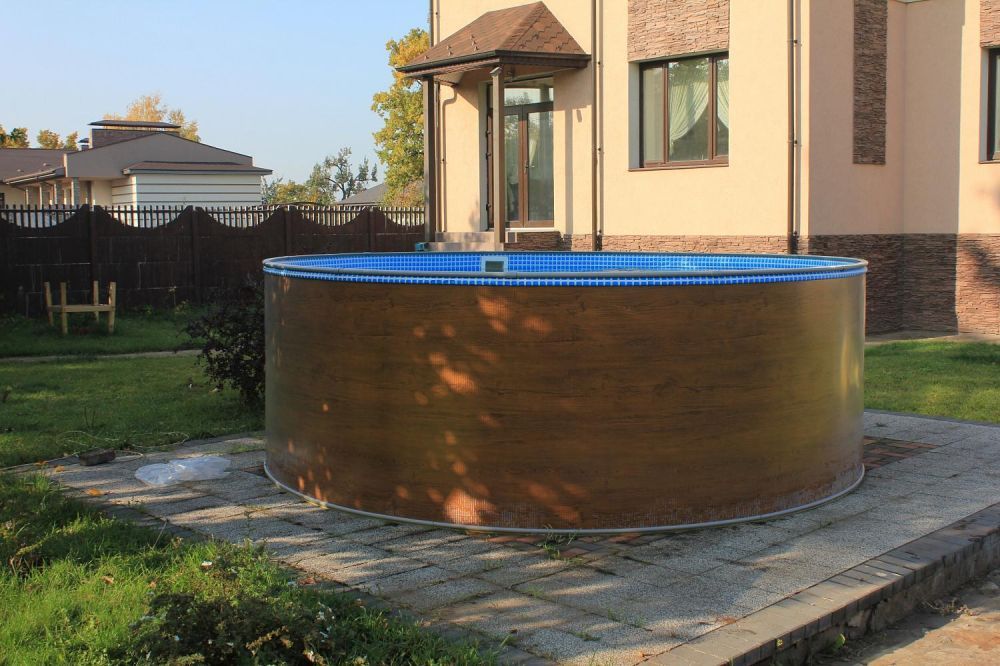 Круглый бассейн 244х125см "Природный камень" 5200л