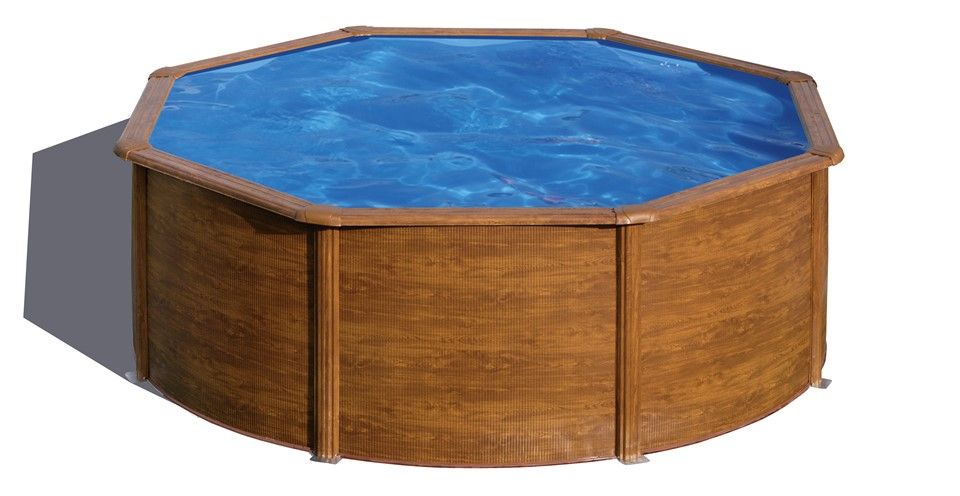 Круглый бассейн, серия "PACIFIC" 460x120см, имитация Дерево