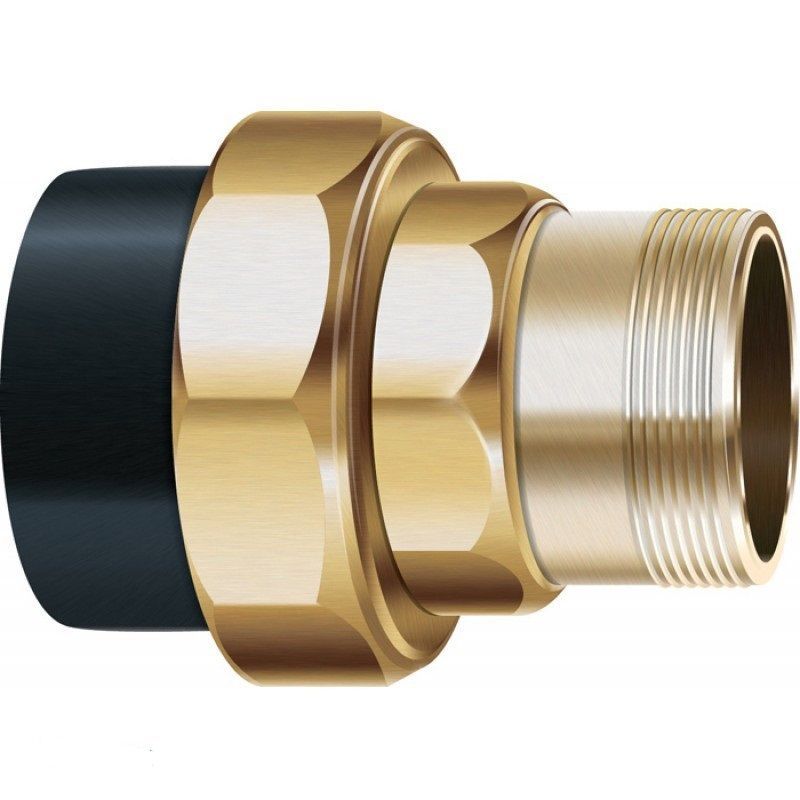 Накидная муфта ПВХ-латунь 90x3"П