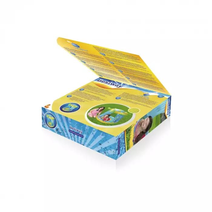 Детский надувной бассейн 109х96х104см "Черепашка" с навесом и надувным дном, 26л, от 2 лет