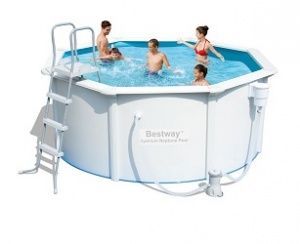 Стальной бассейн Hydrium Pool Set 300х120см, 7630л, песоч.фильтр-насос 2006л/ч, лестица, Bestway, 56284 BW