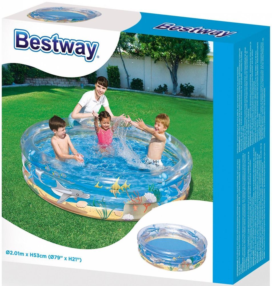 Детский круглый бассейн "Морская жизнь", 201х53 см, 937 л