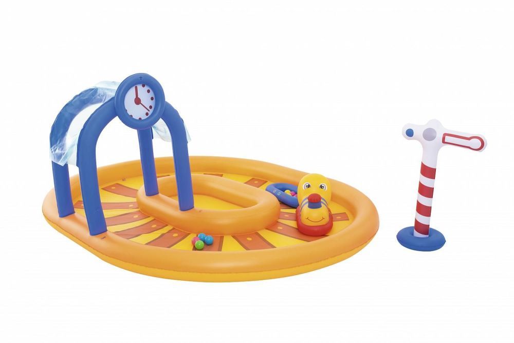 Бассейн надувной игровой "Железная дорога", 285 х 224 х 119 см, от 2 лет