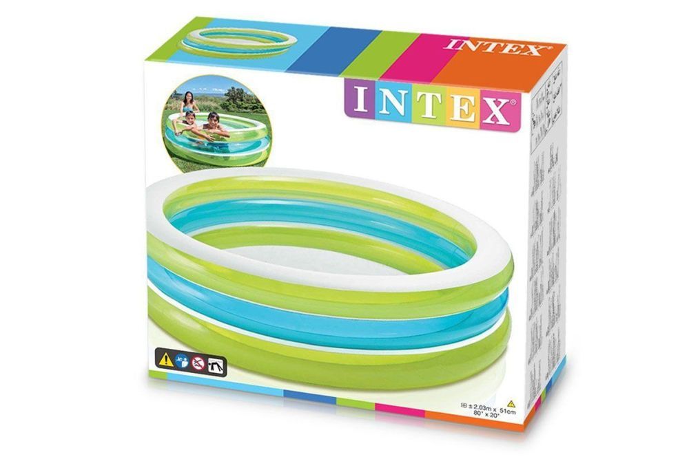 Детский надувной бассейн 203х51см "Прозрачный" 742л, от 3 лет