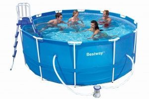 Каркасный бассейн 366х122 см, 10250л, фильтр-насос 2006 л/ч, тент, лестница, Bestway, 56088 BW