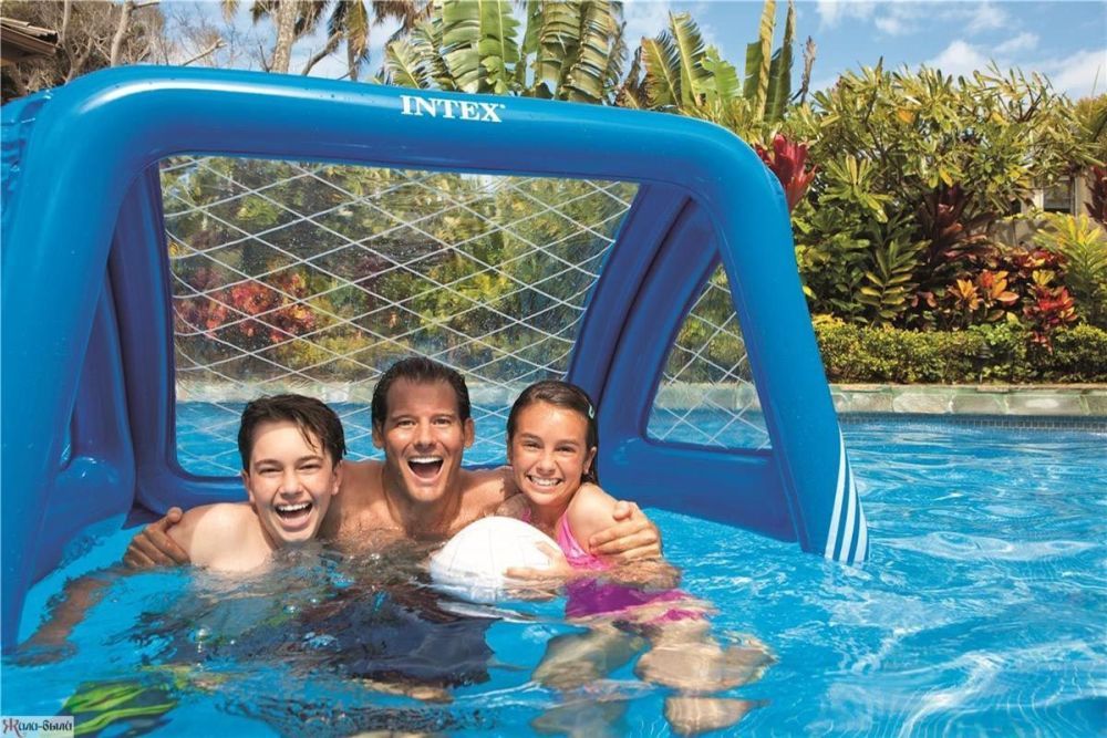 Игрушка футбольные ворота Intex: 124х91х86см