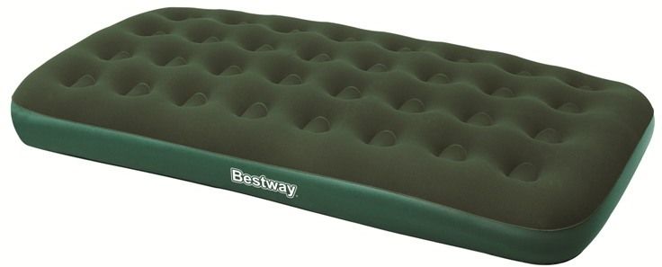 Надувной матрас Flocked Air Bed(Twin) - D Cell Pump 188х99х22 см + насос на батарейках