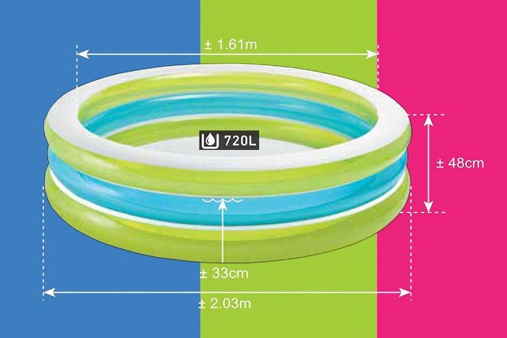 Детский надувной бассейн 203х51см "Прозрачный" 742л, от 3 лет