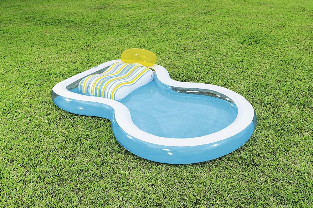 Детский надувной бассейн 279х234х48см с шезлонгом, 340л, от 2 лет