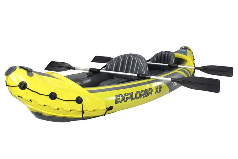 Надувная байдарка "Explorer K2" 312х91х51см, алюм.вёсла 218см, насос 68614, до 180кг