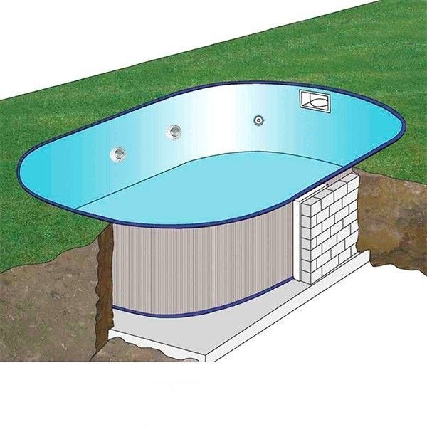 Овальный бассейн, серия "SUMATRA" 500x300x120см