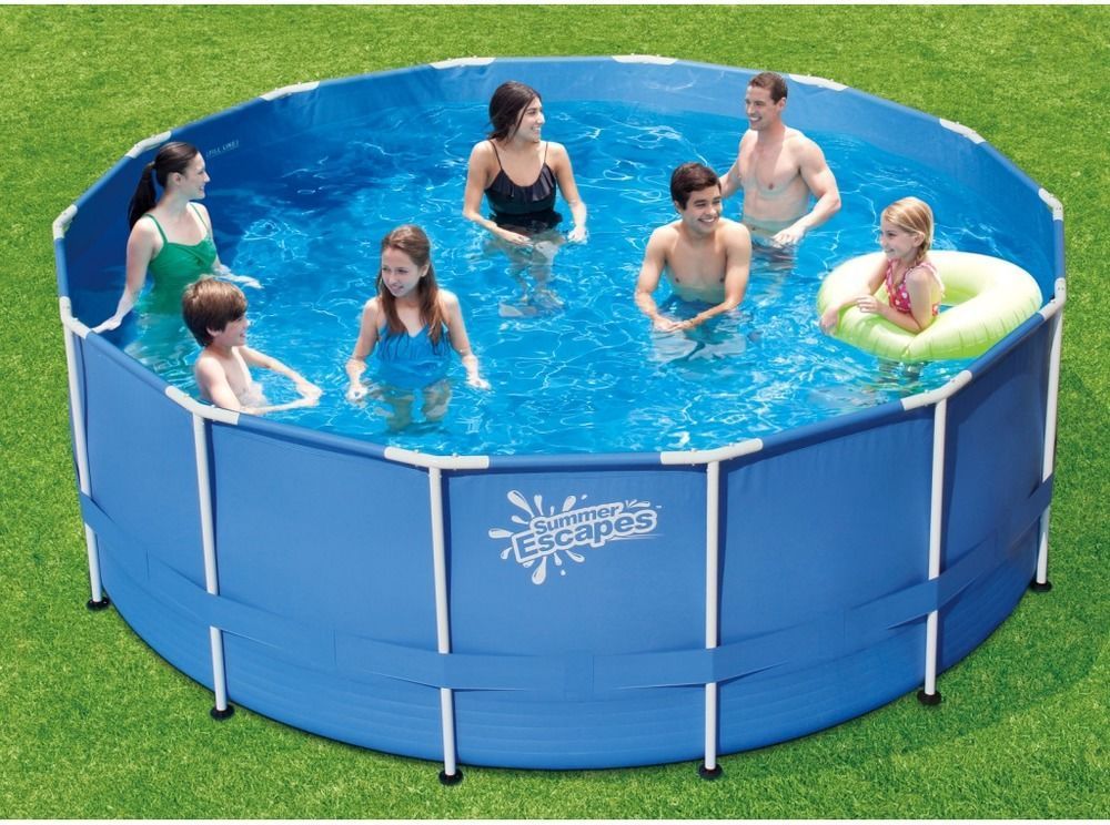 Каркасный бассейн 427х132см, 16048л, лестница, тент, подстилка
