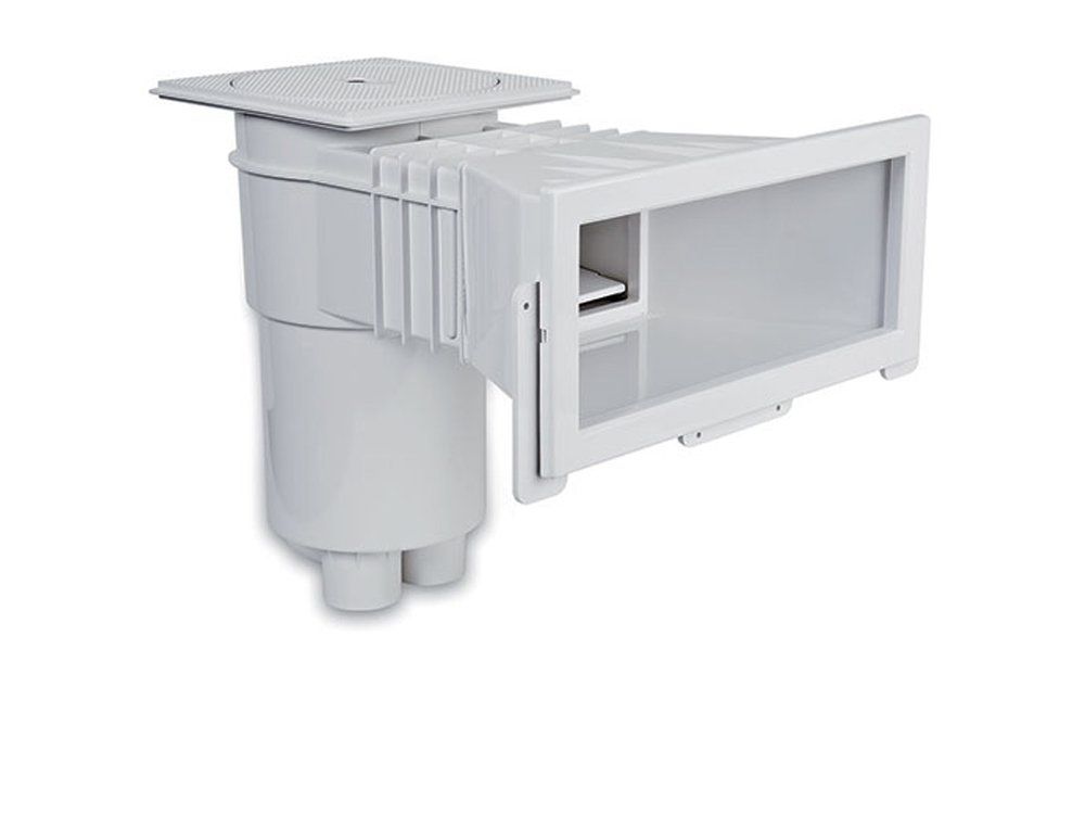 Скиммер с квадр.крышкой и лицевой панелью для бетон.бас.