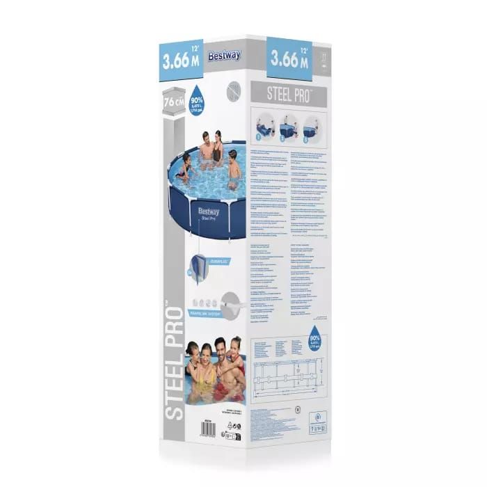 Каркасный бассейн Steel Pro 366х76см, 6473л, Bestway, 56706 BW