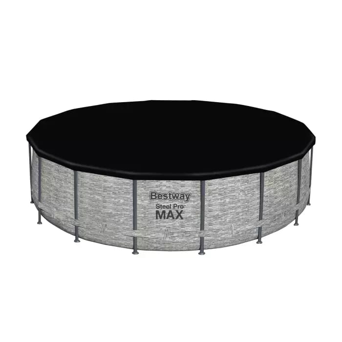 Каркасный бассейн Steel Pro MAX 488х122см, 19480л, фил.-насос 5678л/ч, лестница, тент, Bestway, 5619E BW