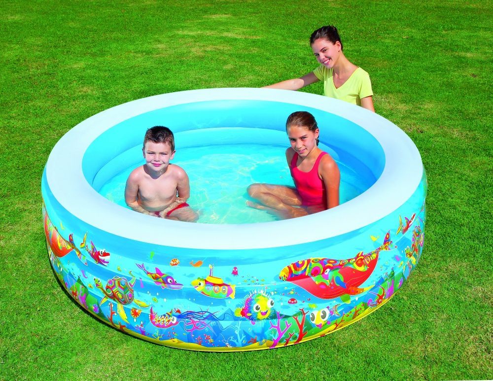 Детский надувной бассейн 229х56см "Подводный мир" 1147л