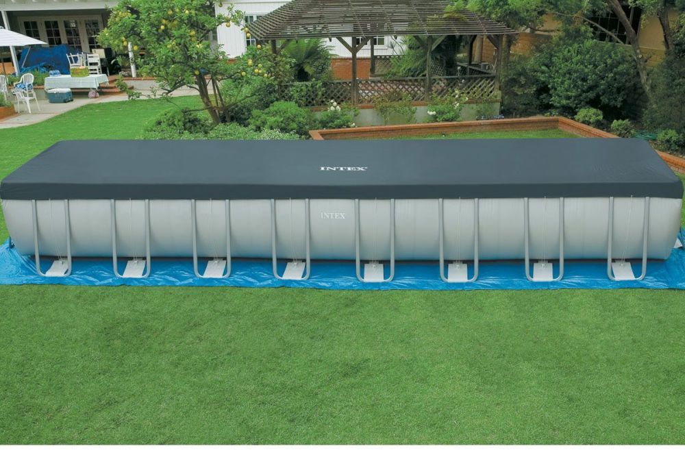 Каркасный бассейн Ultra Frame 975x488x132см, 54368л, ком.фил-нас, лест, тент, подс, наб.д/чис, воле, Intex, 28376