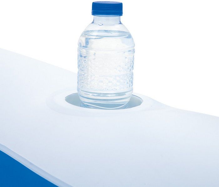 Детский надувной бассейн 213х206х69см с сиденьем, подголовником и подстаканником, 575л, от 6 лет