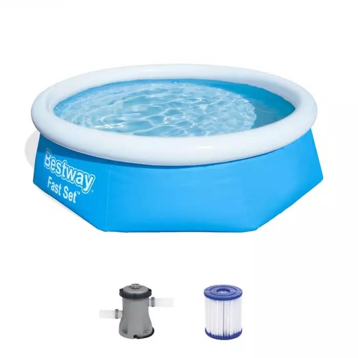 Бассейн Fast Set 244х66см, 2100л, фил.-насос 1249л/ч, Bestway, 57268 BW