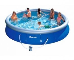 Бассейн с надувным бортом 457х91 см, 10179 л, с фильтр-насос 2006л/ч., Bestway, 57121 BW