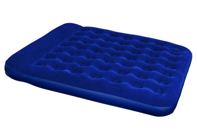 Надувной матрас Easy Inflate Flocked Air Bed(King) 203x183x28 см, встроенный ножной насос
