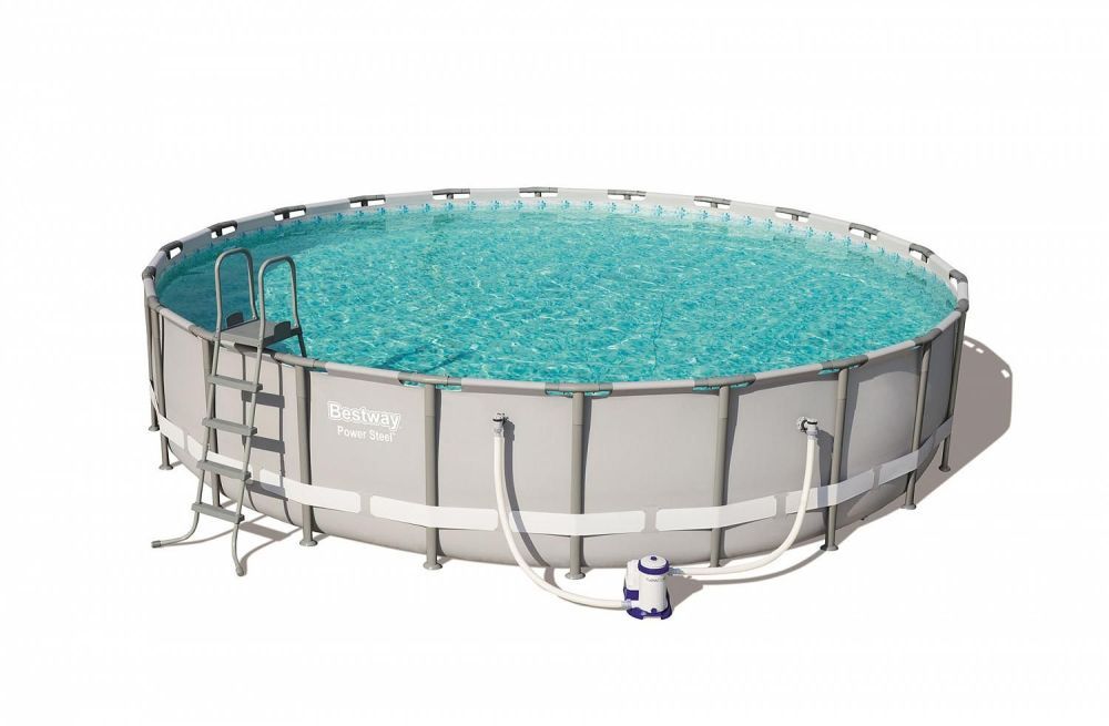 Каркасный бассейн 671х132см, 40377л, фильтр-насос 9463л/ч,тент, лестн, Bestway, 56705 BW