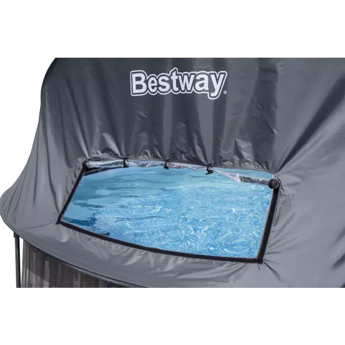 Каркасный бассейн Steel Pro Max 366х122см, 10250л, с навесом, фил.-насос 2006л/ч, лестница, тент, Bestway, 5619K BW