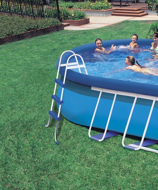 Бассейн овальный Oval Frame 610х366х122см, 16628л, фил.-насос 5678л\ч, лестница, тент, подстилка, Intex, 26194