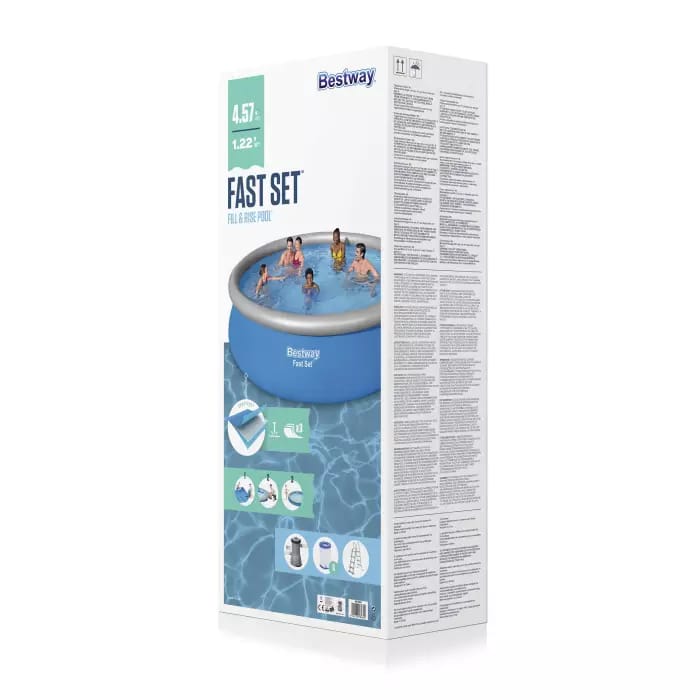 Бассейн Fast Set 457х122см, 13807л, фил.-насос 3028л/ч, лестница, Bestway, 57289 BW