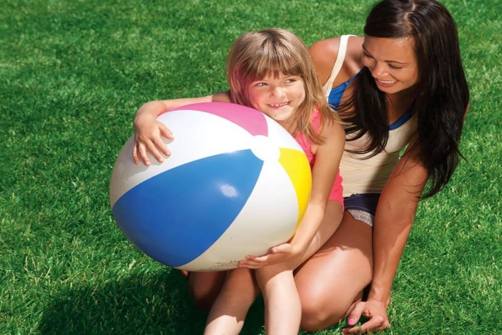 Детский надувной бассейн 147х33см "Радуга" с надувным дном, 275л, от 2 лет