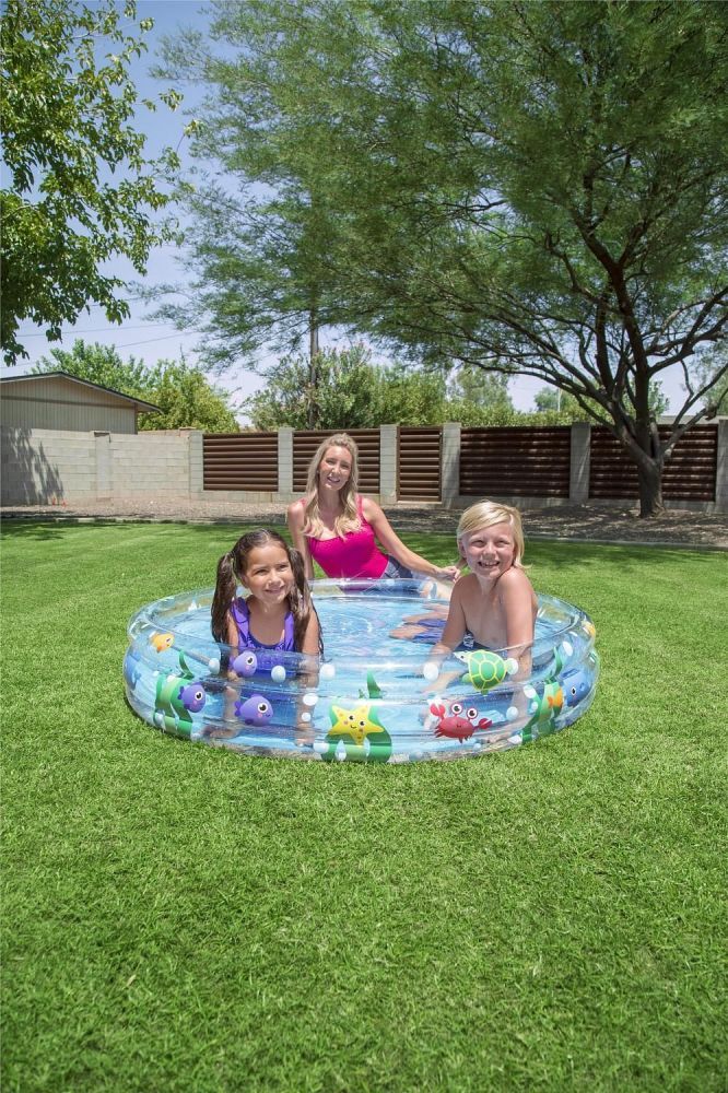 Детский надувной бассейн 152х30см "Подводный мир" 282л, от 2 лет